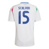 Maillot de Supporter Italie Giorgio Scalvini 15 Extérieur Euro 2024 Pour Homme